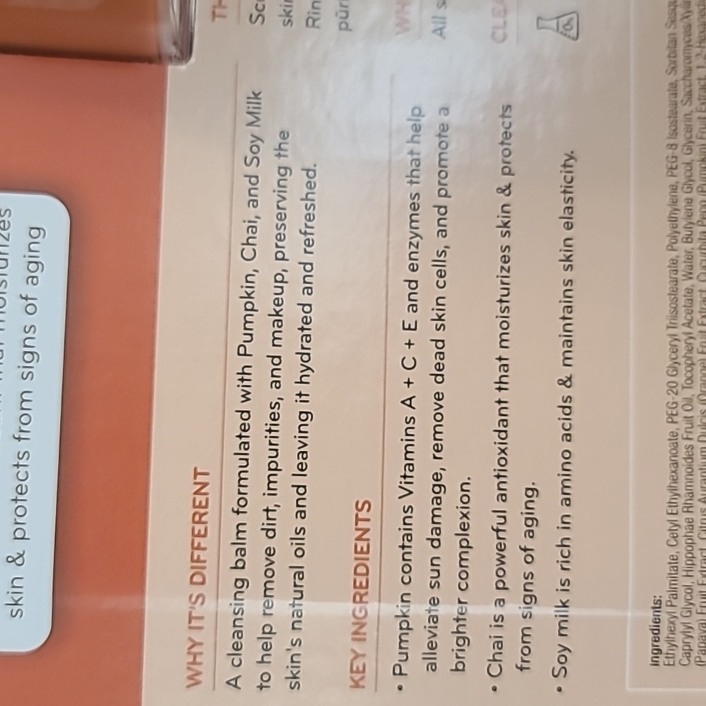 Purlisse Pumpkin Chai Latte Cleansing Balm - Orange - Picture 6 of 6